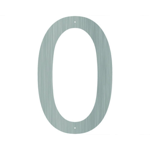 Number 0 Large House Number in Stainless Steel 400mm High