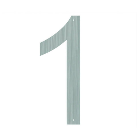 Number 1 Regular House Number in Stainless Steel 200mm High