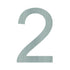 Number 2 Large House Number in Stainless Steel 400mm High