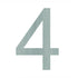 Number 4 Large House Number in Stainless Steel 400mm High