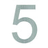 Number 5 Large House Number in Stainless Steel 400mm High
