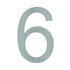 Number 6 Large House Number in Stainless Steel 400mm High