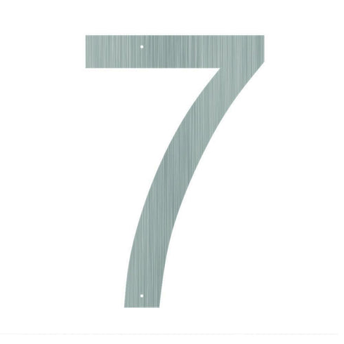 Number 7 Large House Number in Stainless Steel 400mm High