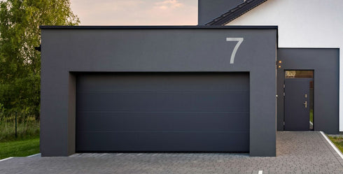 Number 7 Large House Number in Stainless Steel 400mm High