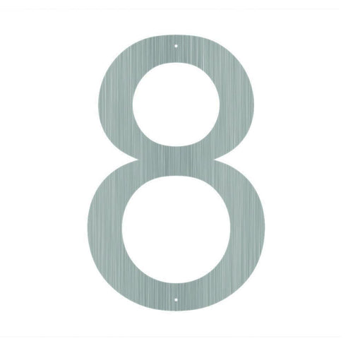 Number 8 Regular House Number in Stainless Steel 200mm High