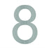 Number 8 Regular House Number in Stainless Steel 200mm High