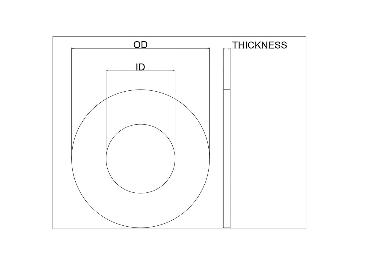 0.25mm Shim Washers DIN 988 High Quality Steel - Multiple Sizes